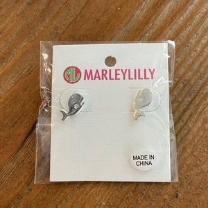Brand new Marley Lilly whale earrings silver